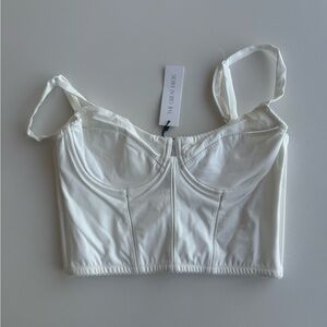 The Great Eros White Bustier Top